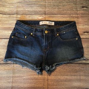 Denim Co Frayed Hem Cutoff Jean Shorts